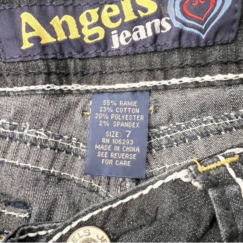Y2K Angels Jeans Low Rise Slim Leg Jeans Blue Size 7 - Picture 4 of 4